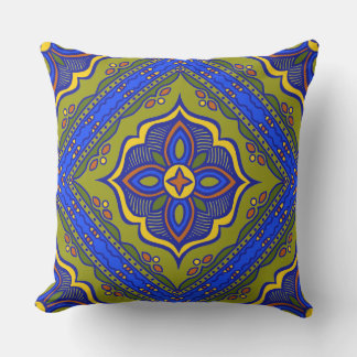 Coussin Talavera Tile Outdoor Pillow