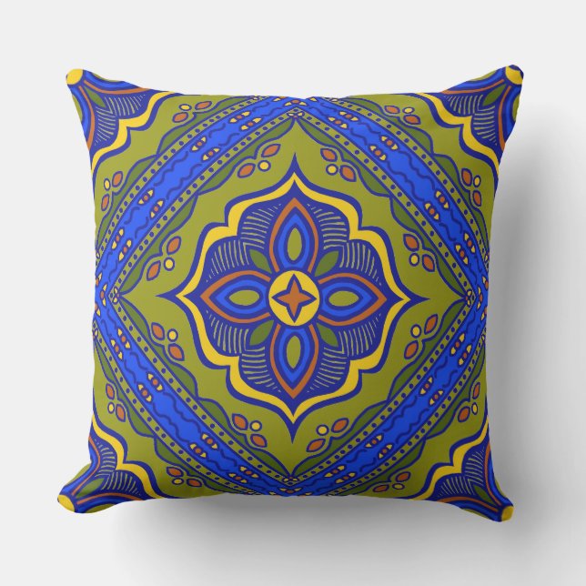 Coussin Talavera Tile Outdoor Pillow (Recto)