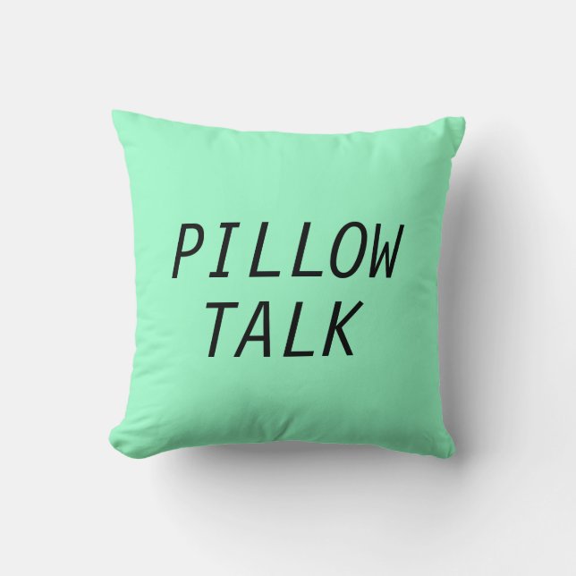 Coussin Talk, lancer l'oreiller (Recto)