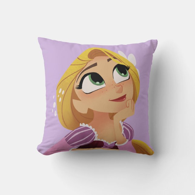 Coussin Tangé| Rapunzel - N'abandonnez jamais vos rêves (Recto)