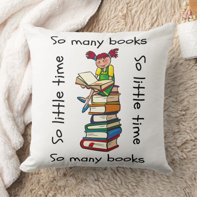 Coussin Tant De Livres Si Peu De Temps (Couverture)