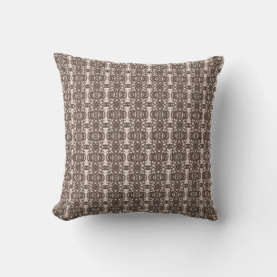 Coussin Tao stylé marron et beige moderne