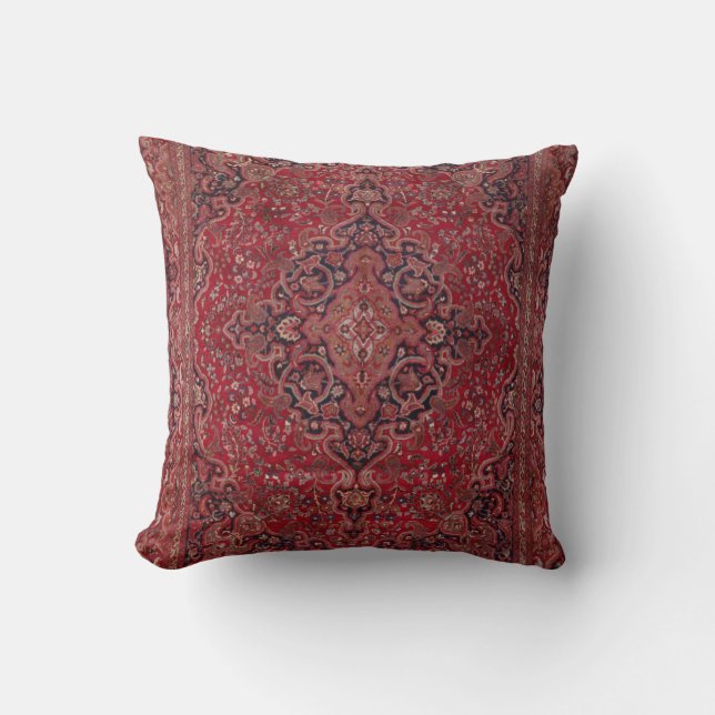 Coussin Tapis antique rouge (Recto)