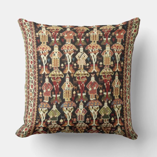 Coussin Tapis de Perse, 19ème-20ème siècle (Recto)