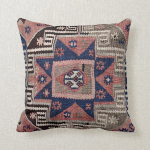 Coussin Tapis Kilim Rouge Antique Oriental