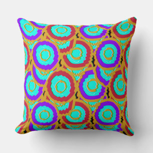 Coussin Tapis persan coloré motif géométrique