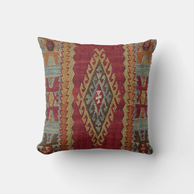 Coussin Tapis turc Kilim (Recto)