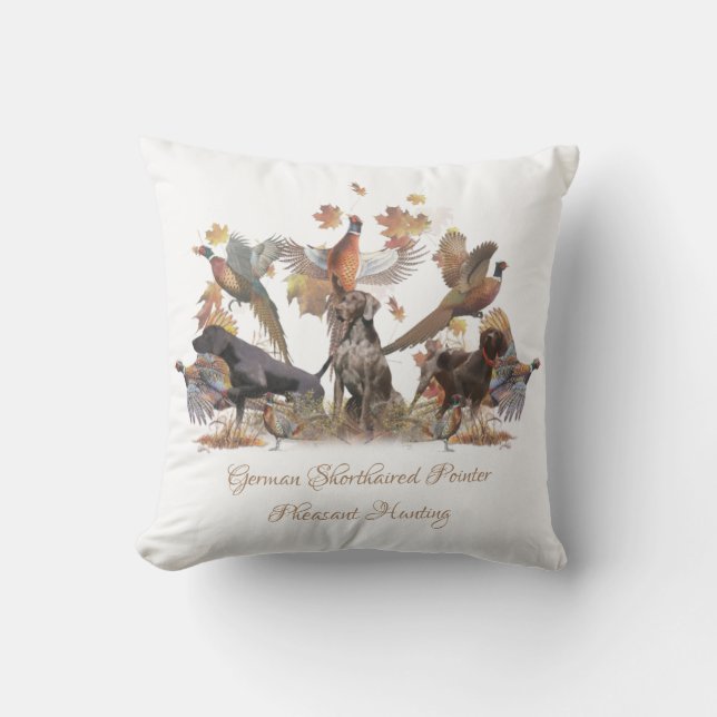 Coussin Tapisserie de pointeur à pois court allemand (Recto)