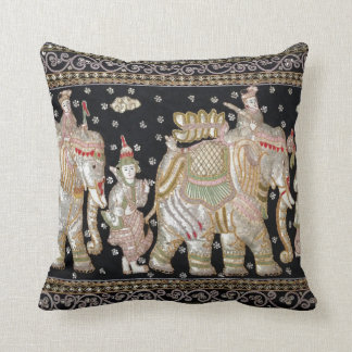Coussin Tapisserie d'éléphant d'Asie