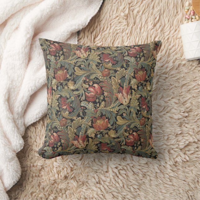 Coussin Tapisserie florale riche Brocade Antique Classique (Couverture)