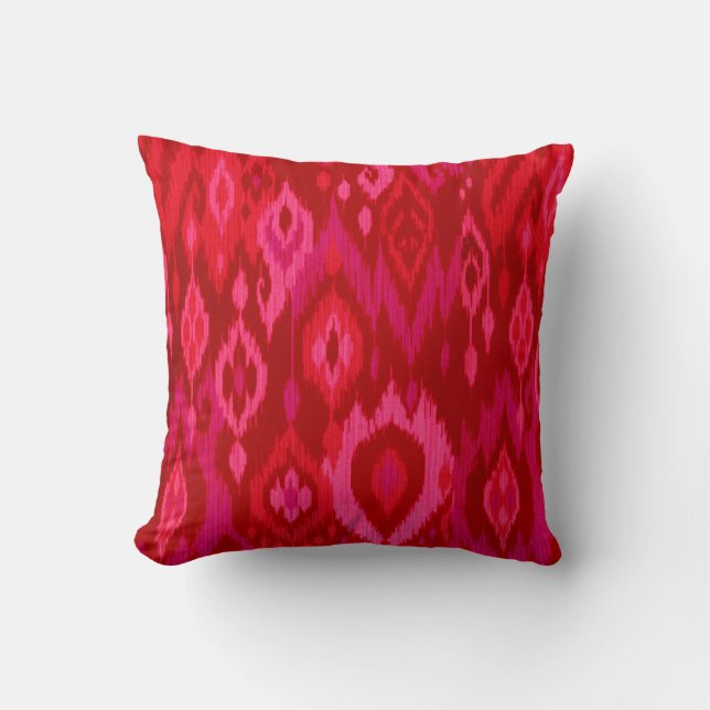 Coussin Tapisserie fuchsia rose rouge chic de tribal de (Recto)
