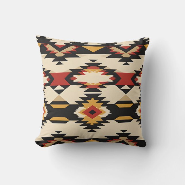 Coussin Tapisserie géométrique du sud-ouest (Recto)