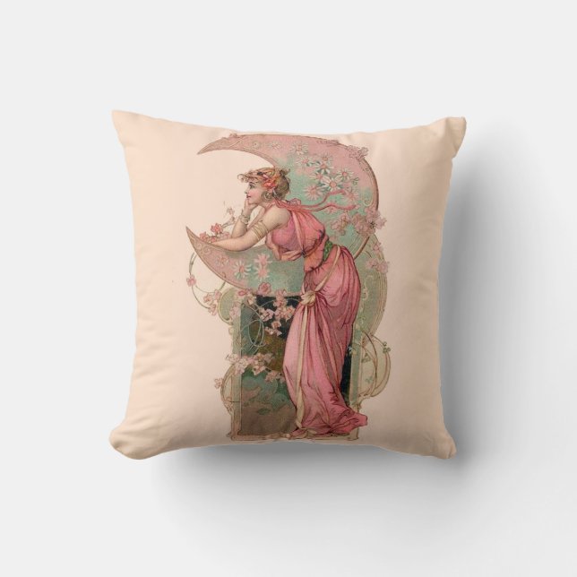 COUSSIN TAROTS/ LADY DE LA LUNE, FLEURS EN ROSE (Recto)