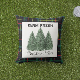 Coussin Tartan à carreaux d'arbre de Noël Décoration de ma