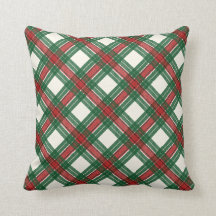Tartan de Noël blanc vert rouge