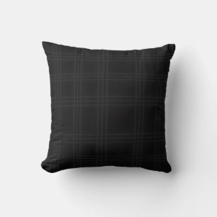 Coussin Tartan écossais à carreaux aux tons noirs riches