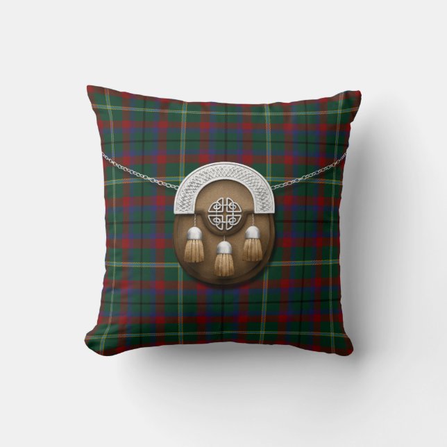 Coussin Tartan et escarcelle irlandais de Mayo du comté (Recto)