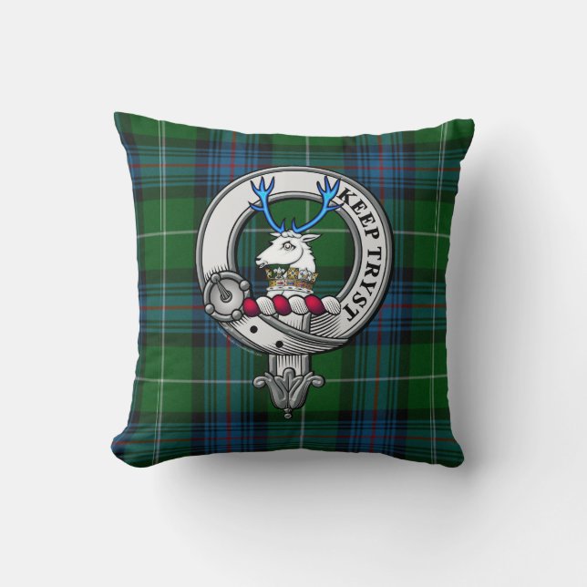 Coussin Tartan et insigne (Recto)