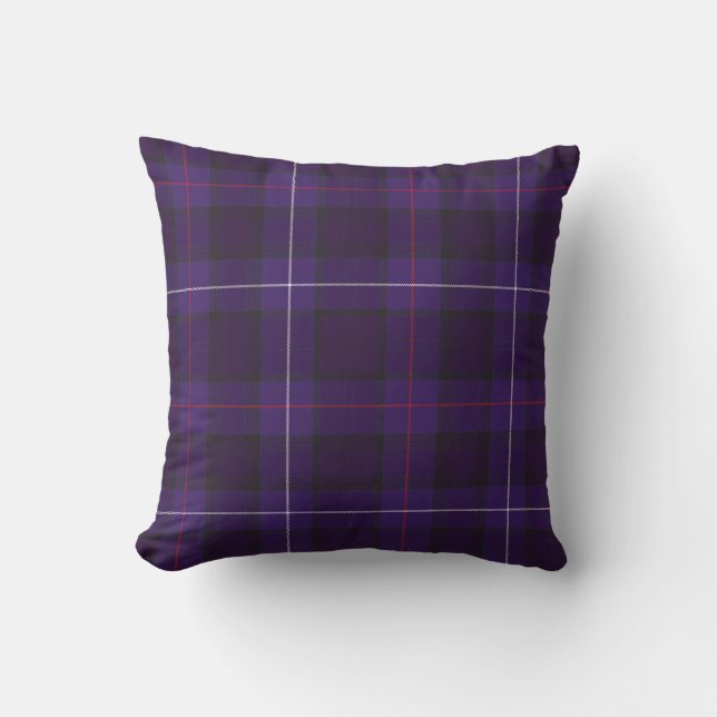 Coussin tartan mauve mackenzie noël écossais écossais (Recto)