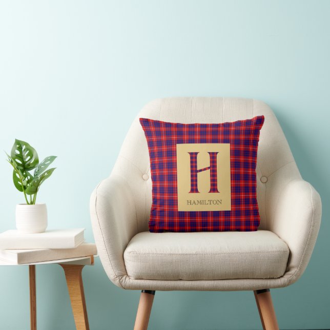 Coussin Tartan Monogramme H d'Hamilton (Chaise)