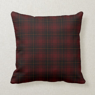 Coussin Tartan Plaid Motif Écossais Rouge Et Noir