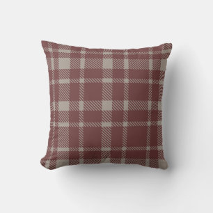Coussin Tartan plat classique Motif-Brown