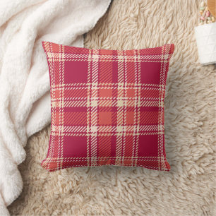 Coussin Tartan rouge