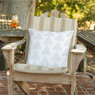 Coussin Tartan Triangles bleu