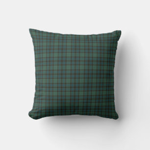 Coussin Tartan Vert Bleu Style Traditionnel