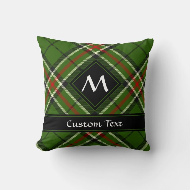Coussin Tarte verte, noire, rouge et blanche (Recto)