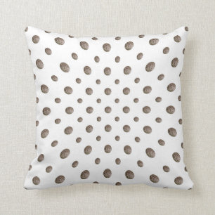 Coussin Taupe points d'aquarelle texturés