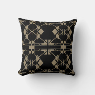 Coussin Taupe Tan Noir Sud-Ouest Amérindien
