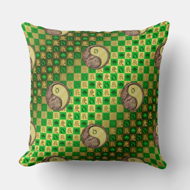 Coussin Taureau & Dragon de Métal (Recto)