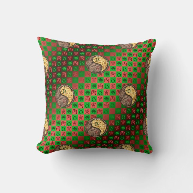 Coussin Taureau & Tigre de Feu (Recto)