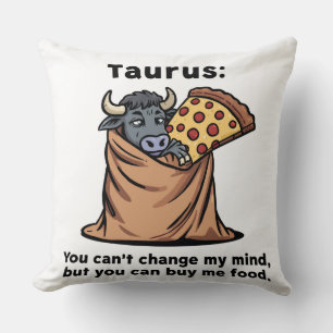 Coussin Taurus Burrito de couverture Pizza Graphique Zodia