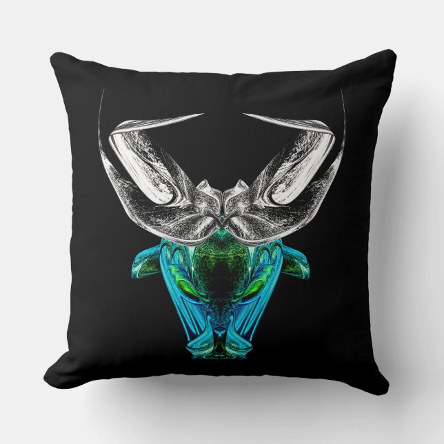 Coussin Taurus – Minimalist Zodiac Decorative Pillow (Recto)