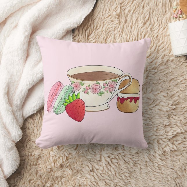 Coussin Tea Party Macarons Tea Party Scone (Couverture)