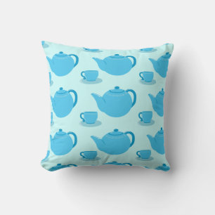 Coussin Teapot bleu classique