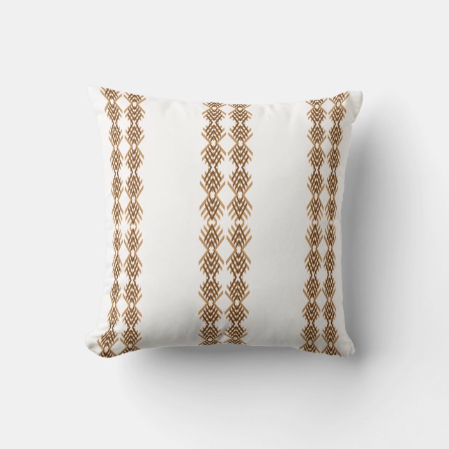 Coussin Tebeb Geometric Weave – Ethiopian Tribal Pattern (Recto)