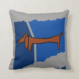 Coussin Teckel abstrait