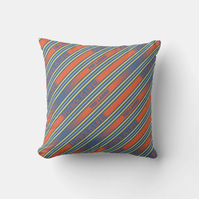 Coussin Ted Lasso | Fútbol is Life Stripe Pattern (Recto)