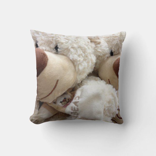 COUSSIN "TEDDY BEAR COUPLE" JETER UN COULEUR (Recto)