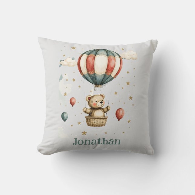 Coussin Teddy Bear Hot Air Balloon Cozy (Recto)