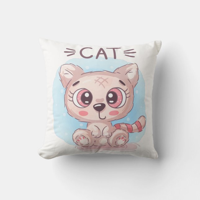 Coussin Teddy Cute Cat (Recto)