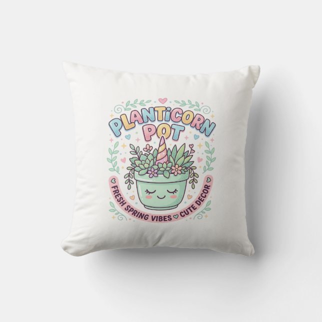Coussin Tee-shirt graphique design graphique de pot de lic (Recto)