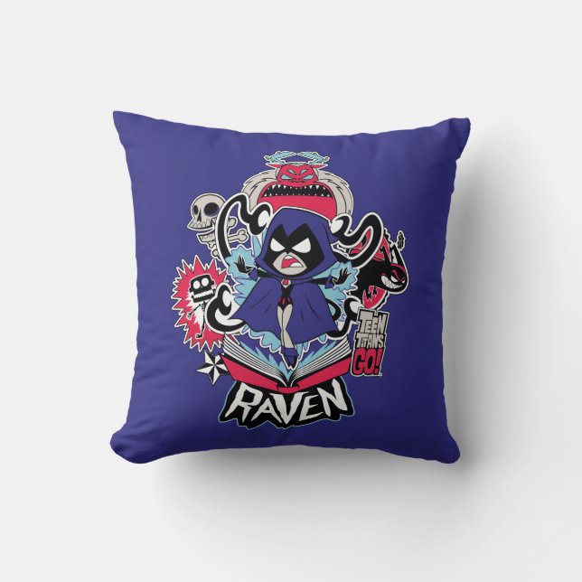 Coussin Teen Titans Go ! | Raven puissance démoniaque grap (Recto)