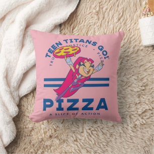Coussin Teen Titans Go ! Starfire "Truth Justice Pizza"
