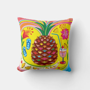 Coussin Teintes estivales d'ananas frais