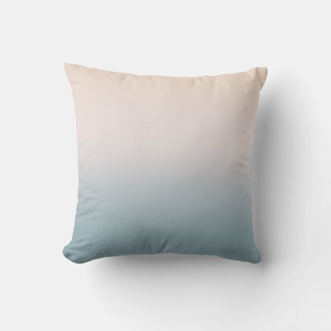Coussin Teinture à carreaux bleu crème (Recto)