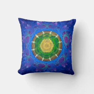 Coussin Teinture à tarte bleu-vert